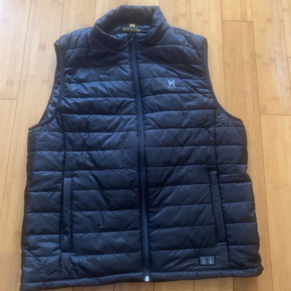 Heated Vest with 90% Down, 650 Fill Electric Heated Down Vest Men Women Sz Large
